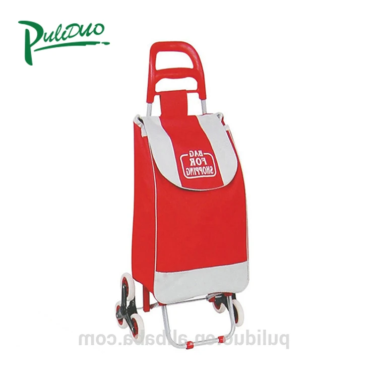 Foldable grocery cart Widely Used Shopping Trolley Vegetable Shopping Cart Bag With Wheels