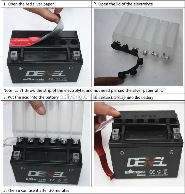 High quality motorcycle battery YTX4L maintenance free battery 12V 4Ah repuestos de motos
