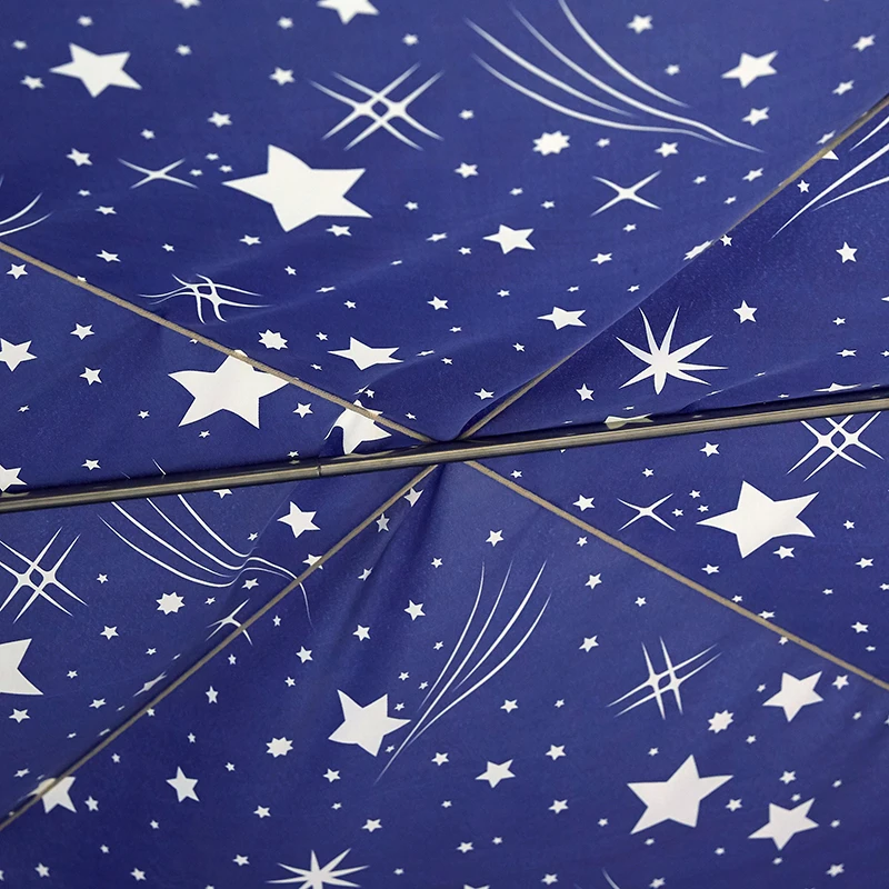 Starry Sky  Luxury Printed Fabric Customize Size Including Mosquito Net stands Fashion Adult Home Bed Curtain