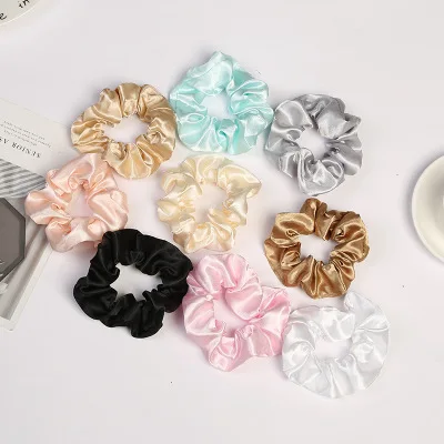 Модные женские Однотонные резинки для волос, милые элегантные резинки для волос, аксессуары для фиксации хвоста