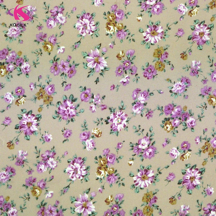 
High Quality Silk Georgette Fabric Miniature Floral Printed Silk Fabric Silk Crepe for Woman Clothing 