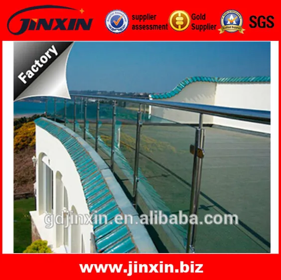 
JINXIN customized glass fence_tempered glass fence panels stair railing cost 