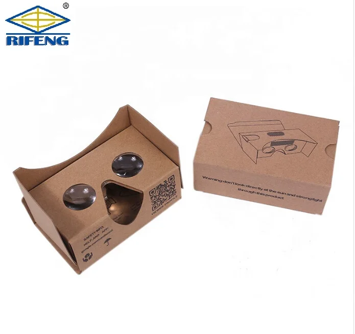 Free sample google cardboard VR headset V1.2 branded cardboard DIY 3D  reality glasses