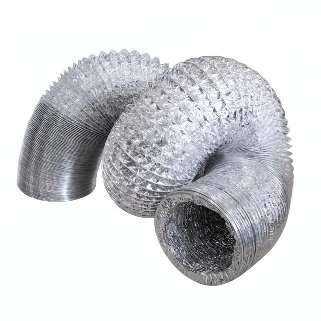 
6 inch 10 Meter Aluminum Heat Resistant Material Flexible Duct Pipe Hose Manufacturer for HVAC system/Ventilation 