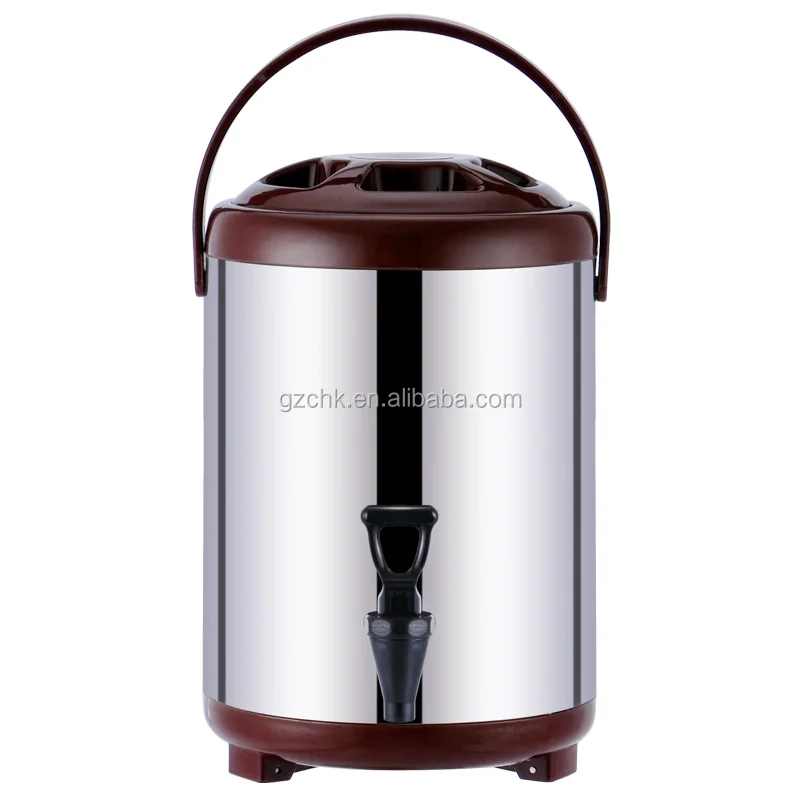 Kitchen new product commercial stainless steel milk tea thermos bucket/12L kitchen commercial coffee milk tea ice bucket