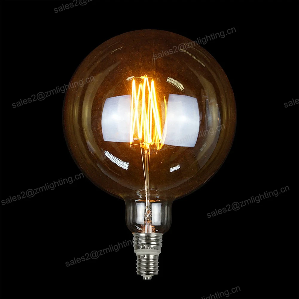 2100K Gold E27 Edison Screw Dimmable G150 G200 G300 G380 4 WATT LED Megaglobe Spiral Filament Light Bulb