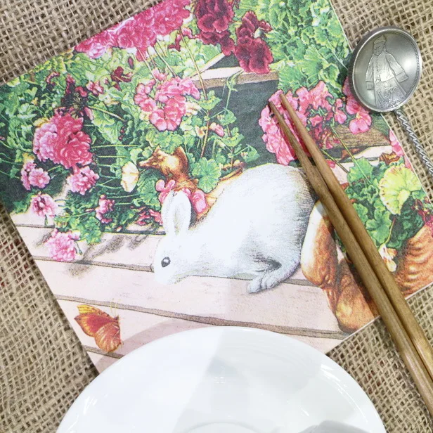 
YLNL10013 Color Paper Napkin,shape napkin 