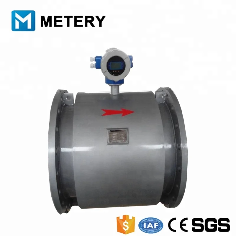 High Temperature Carbon Steel F46 Lining Electromagnetic Flow Meter DN50