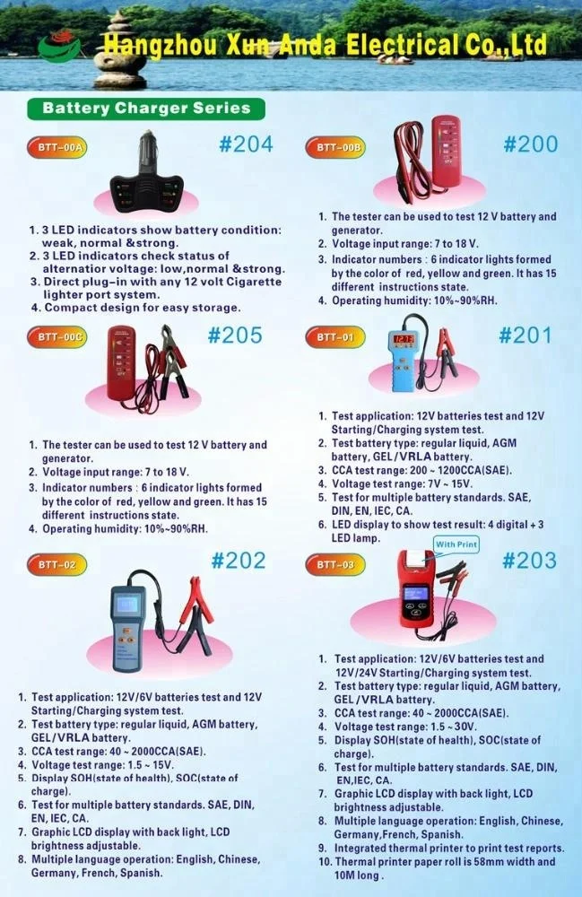 Новый Регулярный тестер жидкости AGM EFB для батареи с принтом