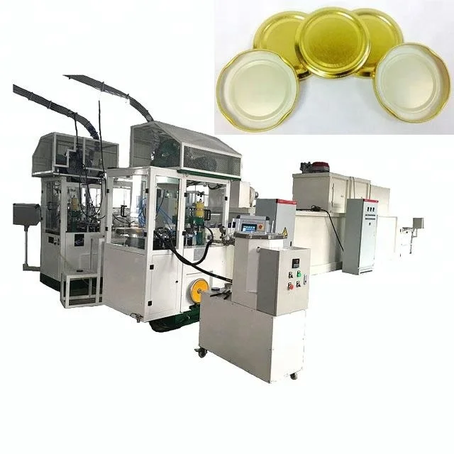Canned fruit vegetable glass bottle metal top lid twist off cap production line