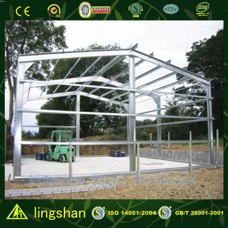 Lingshan steel structure steel shed with SGS certification