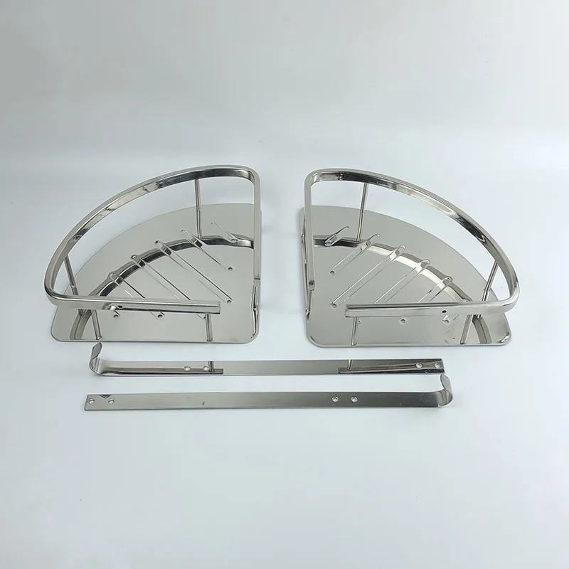 High cost performance double - layer 304 stainless steel bathroom corner rack