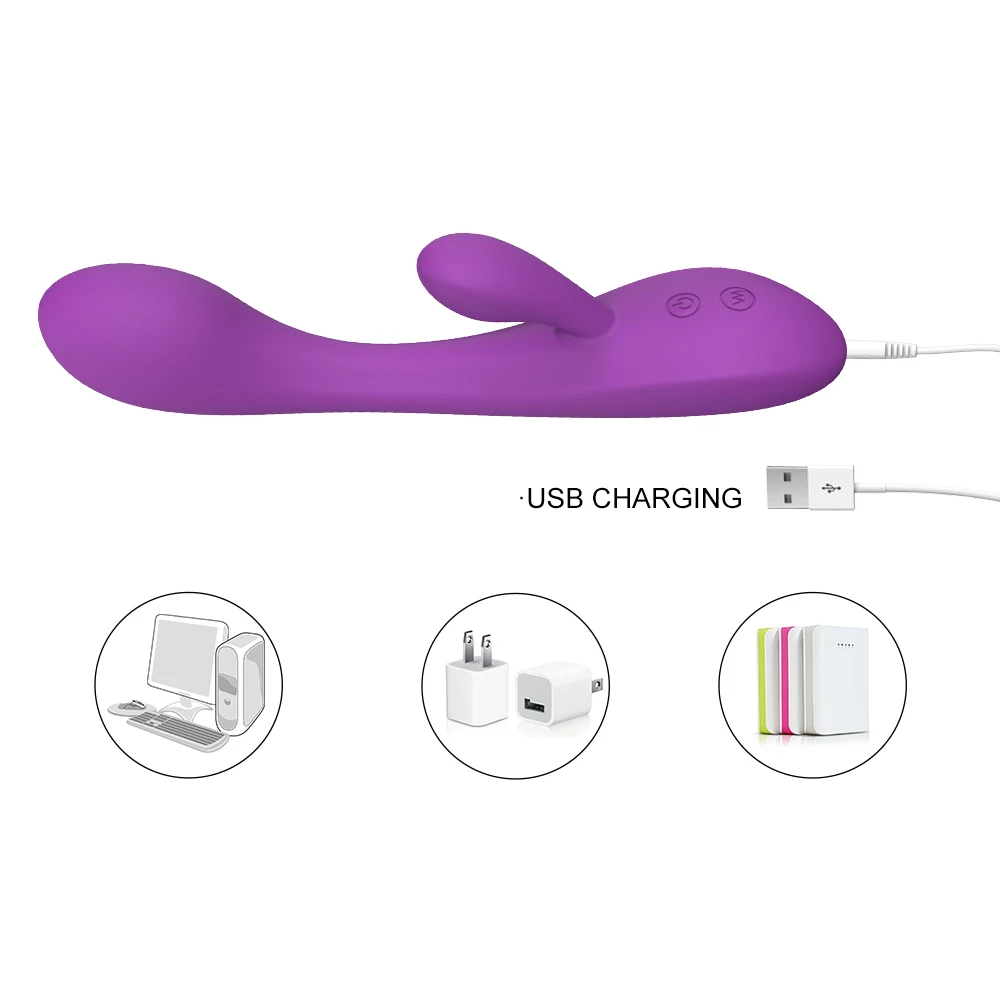 free sample USB Rechargeable G Spot Rabbit Vibrators Vagina Dildo Stimulation for Adult Sex Toys for Women and Couples