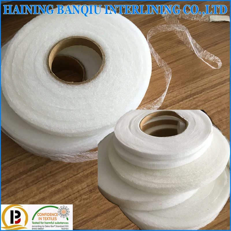 Chinese supplier non woven fusible interlining stocklot adhesive tape