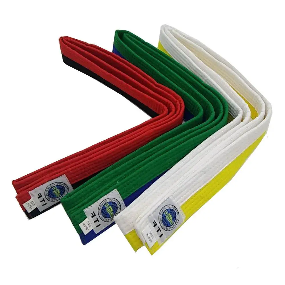 Wholesale custom logo cotton top quality taekwondo belts