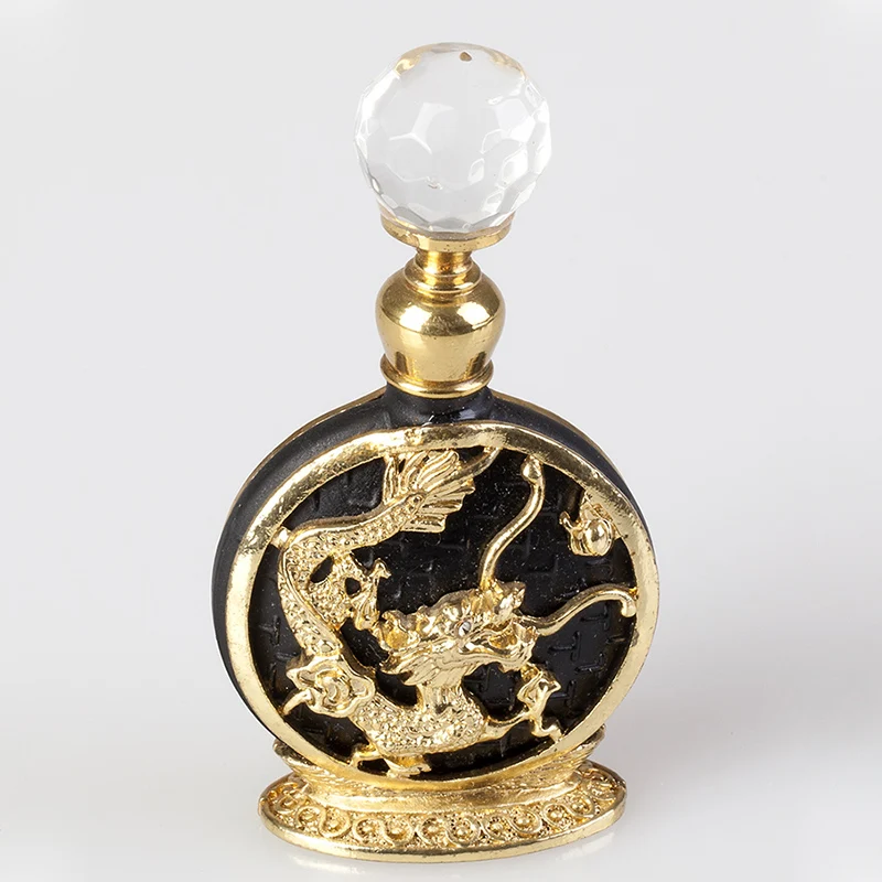 8ml Metal Dragon Perfume Bottle Empty Glass Essential 0il Refillable Bottles Ornament Home Table Decoration Gift#59657 and#59652