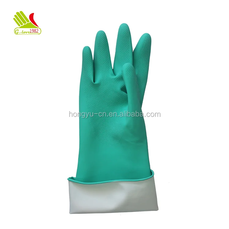 Отличные нитрил сократить работу и химически стойкие перчатки с стадо выстроились