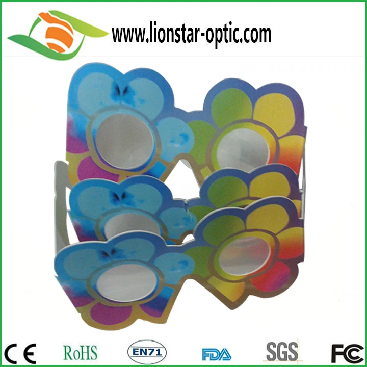 Рекламная подарочная бумага очки с дифракцией сердечком и фейерверком оптовая продажа