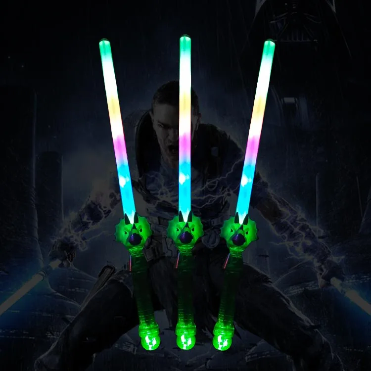 Wholesale dinosaur LED laser sword colorful music lightsaber for kids toy