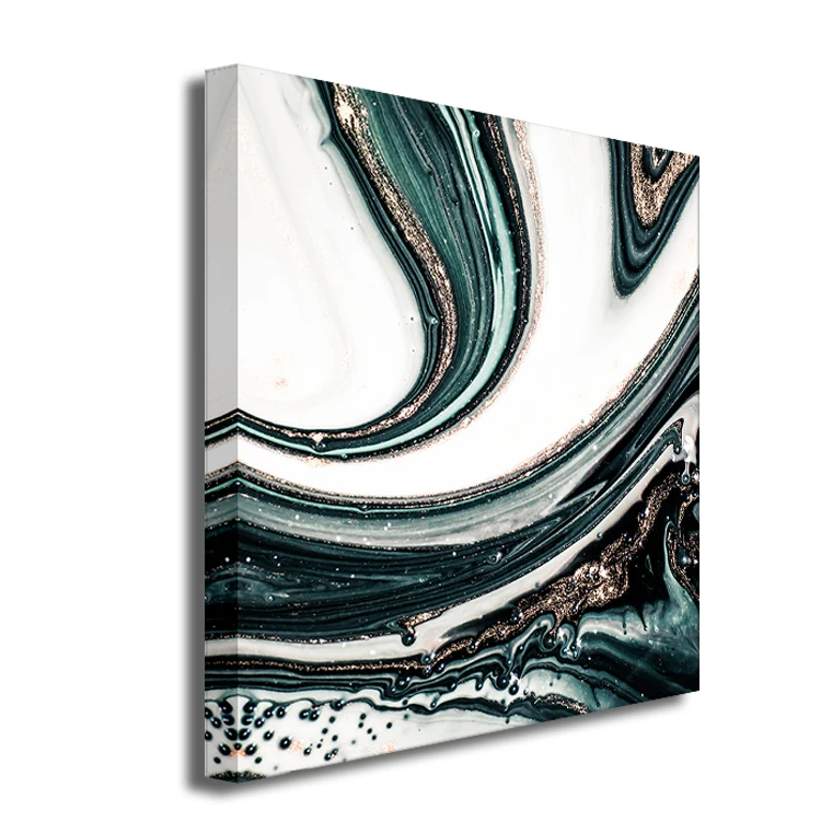 
Hot selling abstract canvas painting with glitter powder decoration wall art 