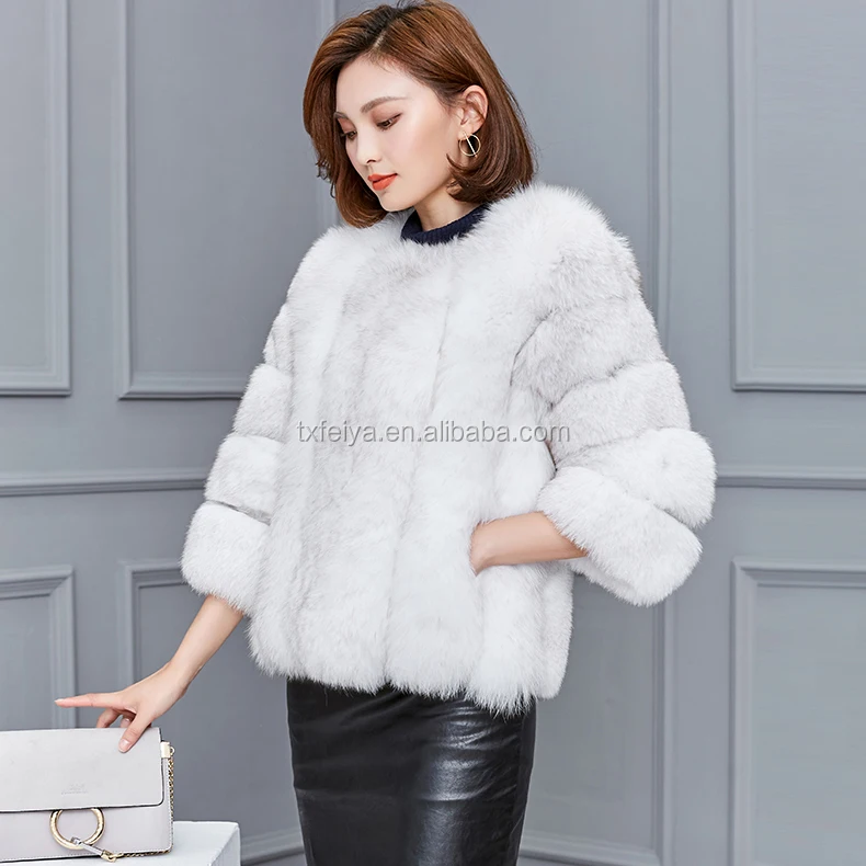 Short Style Whole Skin Lady Winter Fur Coat Fox Cheap Fur Coats