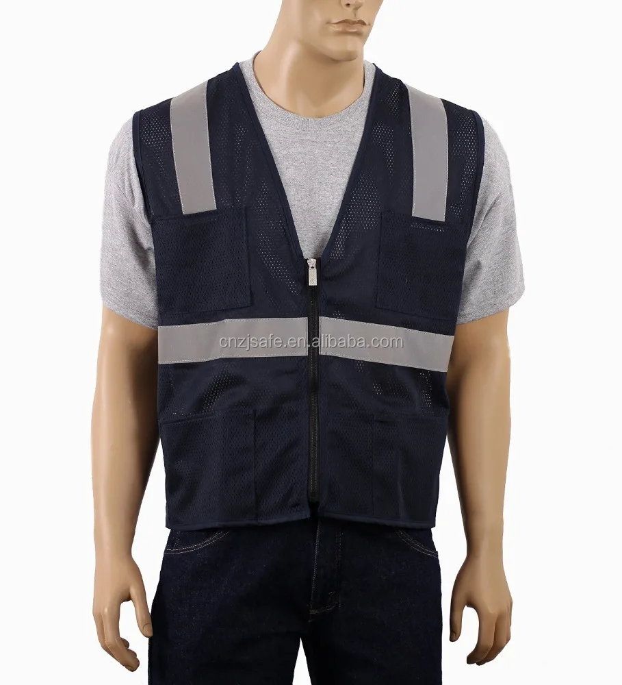 Black Hi-Viz Bike Mesh Safety Reflective Jacket