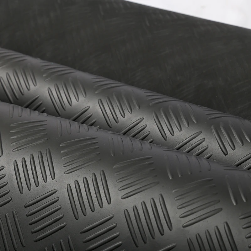 3-6mm Outdoor Fire Proof Floor Protection Checker Plate Rubber Matting