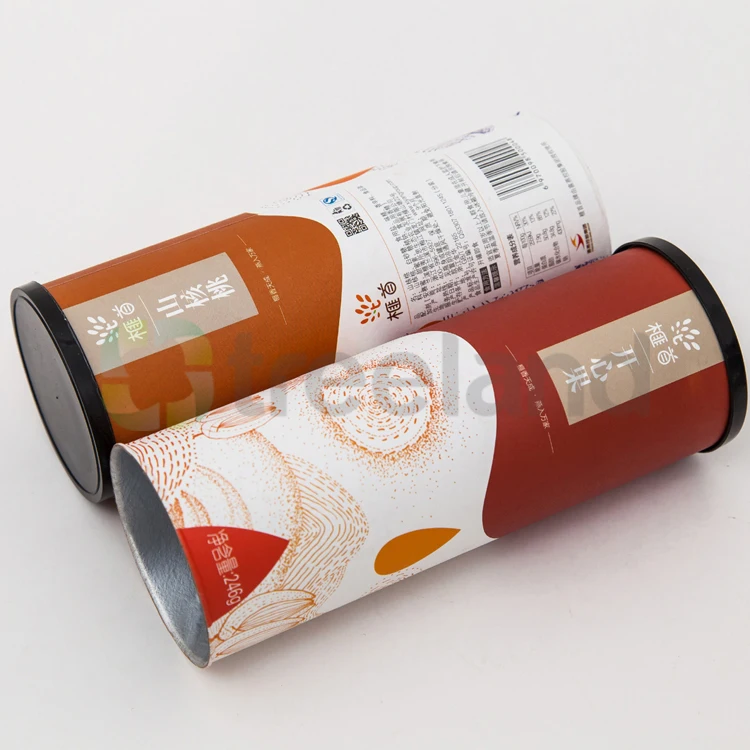 Wholesale Round Box Paperboard Tubes Food Packaging for Nuts