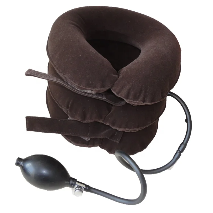 3 Layers foldable air neck traction inflatable cervical collar for neck pains relief