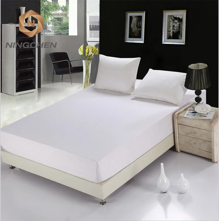 
Plain White Cotton Massage Table Cover Sets Flat Bed Fitted Sheets 