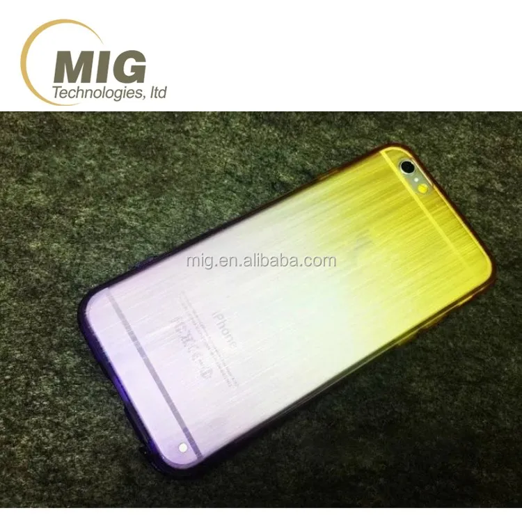 Sublimation tpu mobile/ cell phone case cover for iphone 6 6s plus gradient colors & drawbench grain