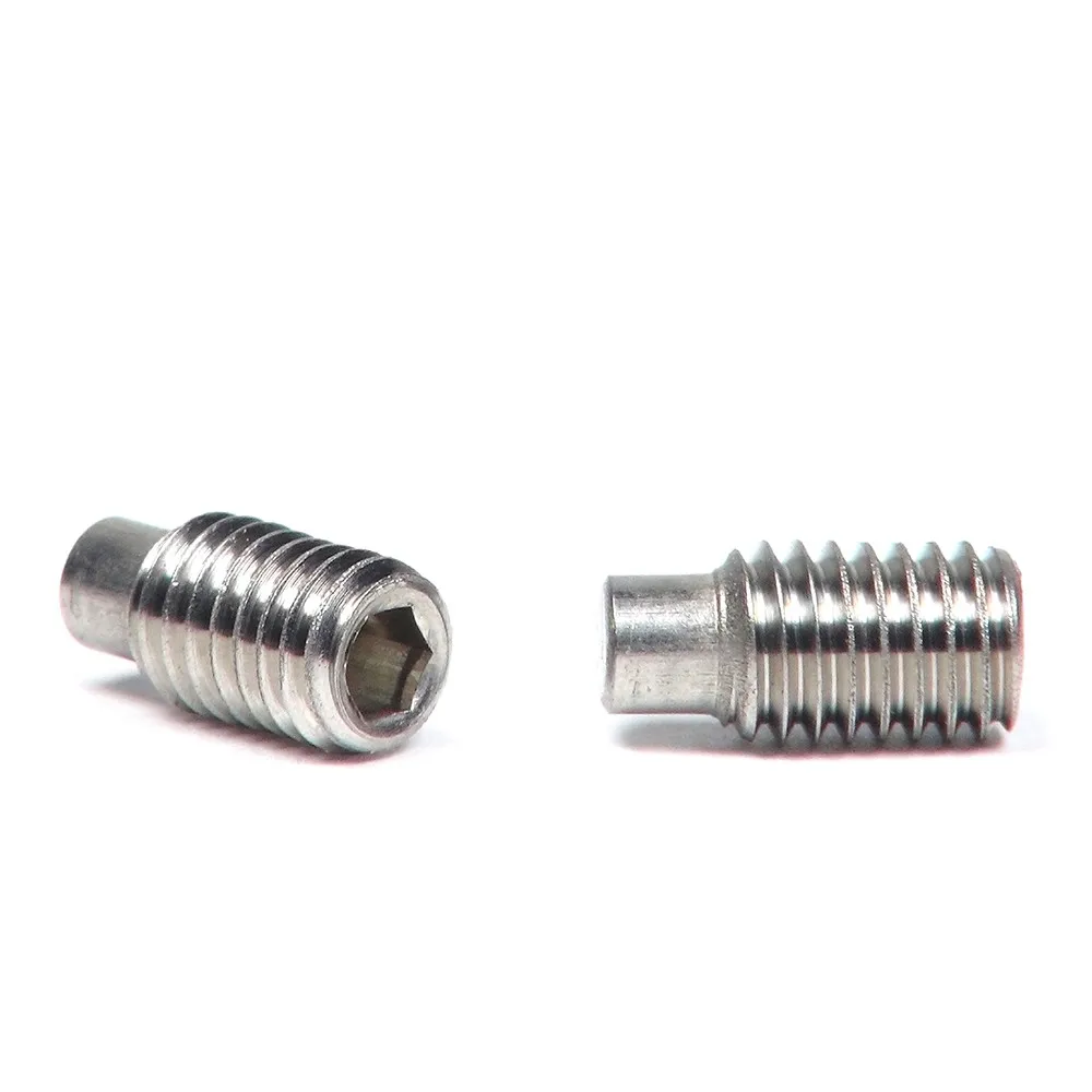 DIN915 ISO 4028 A2 Stainless steel brass tip set screw grub Screw With Dog Point