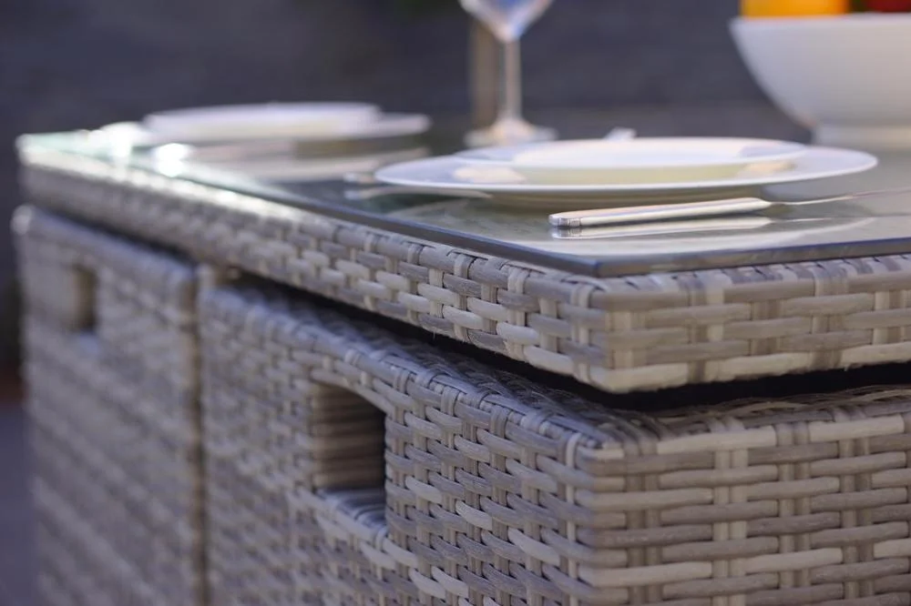 Модная плетеная мебель для дворика, 8 мест, распродажа