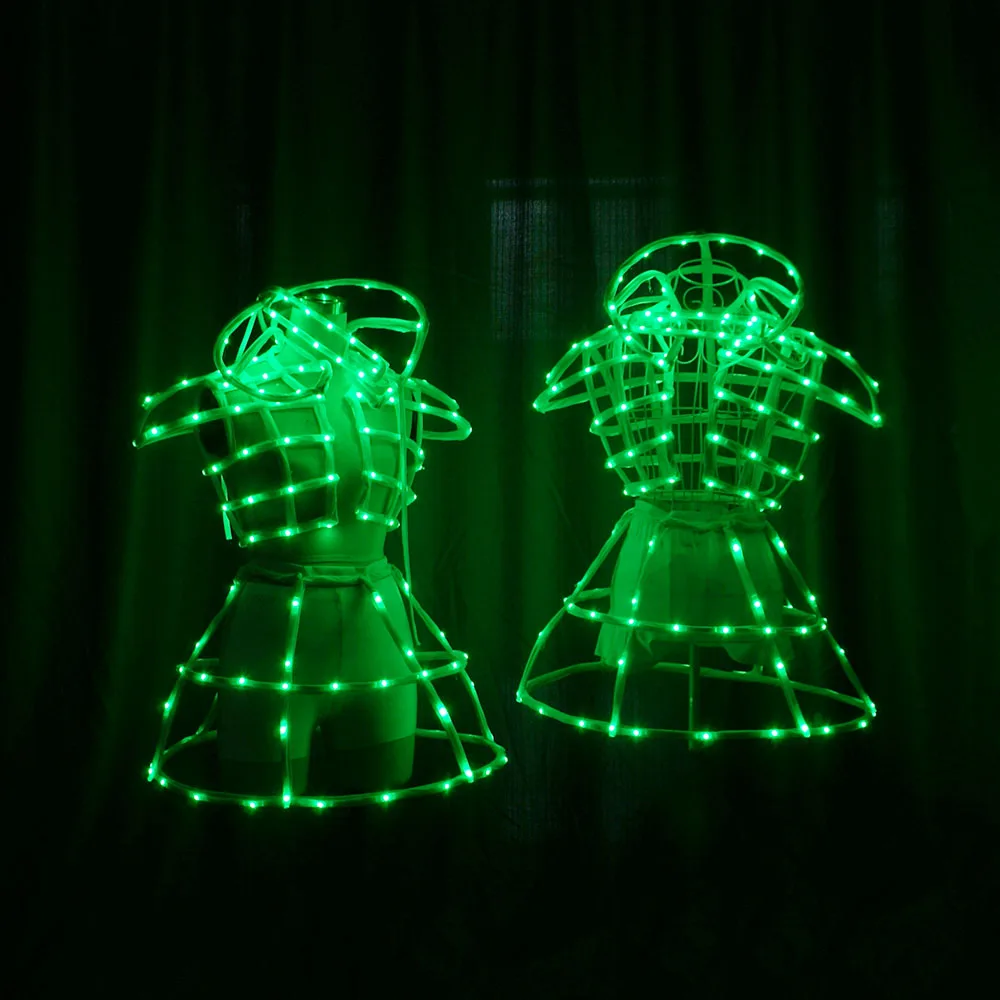  Smart 3D LED light up cage corset