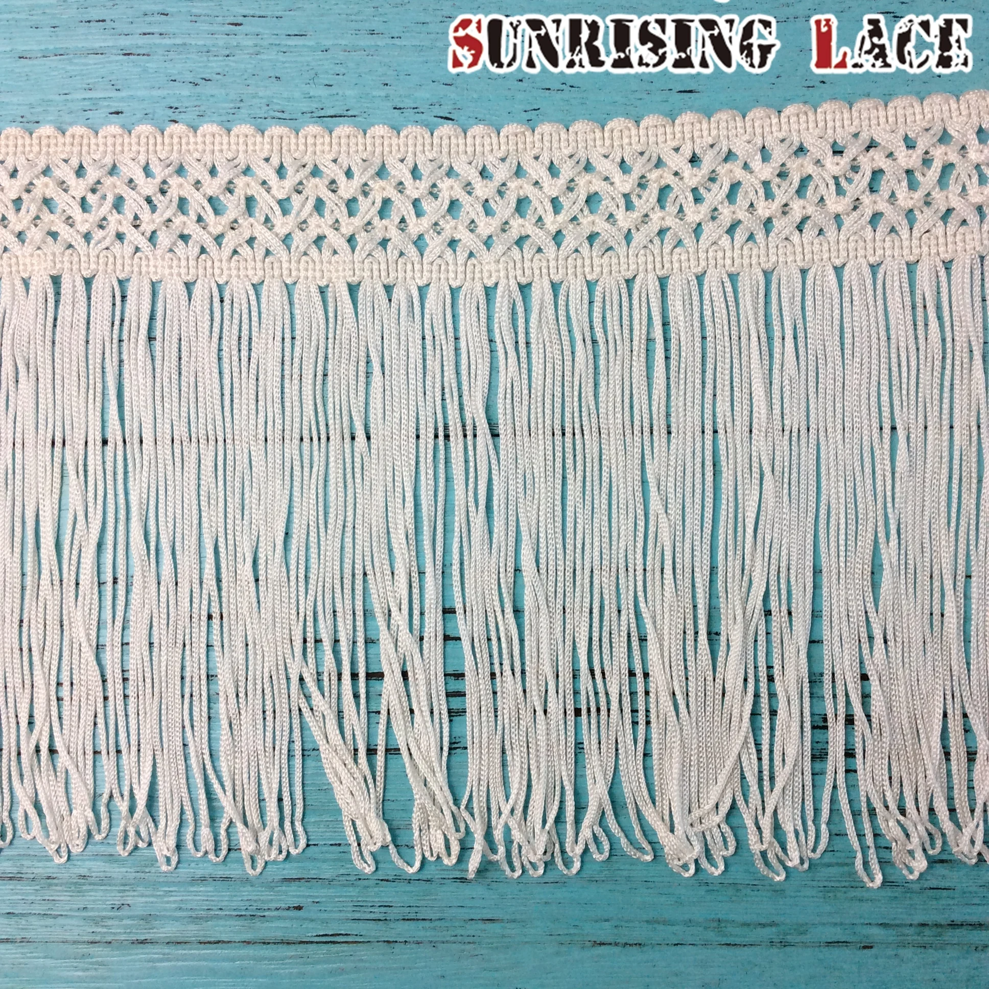 Long Rayon Silk Fabric Cut Trim Lace Chainette Fringe