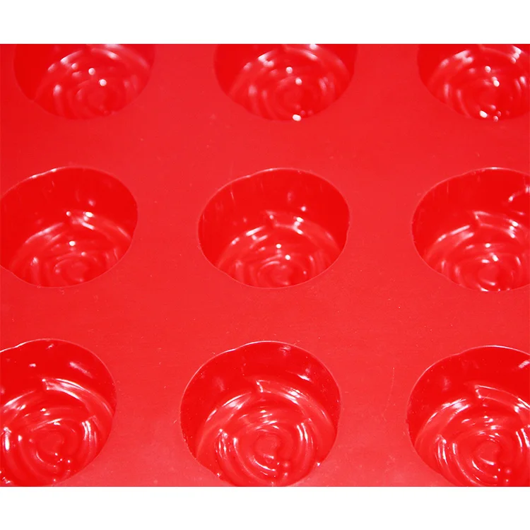 15 cavity rose flower shaped silicone chocolate mold chocolate baking mold chocolate cake candy mold