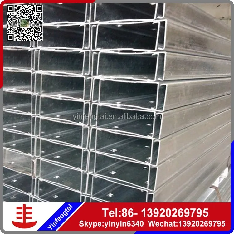 Перфорированные c формы стали горячеоцинкованный unistrut 150x150 канала стали