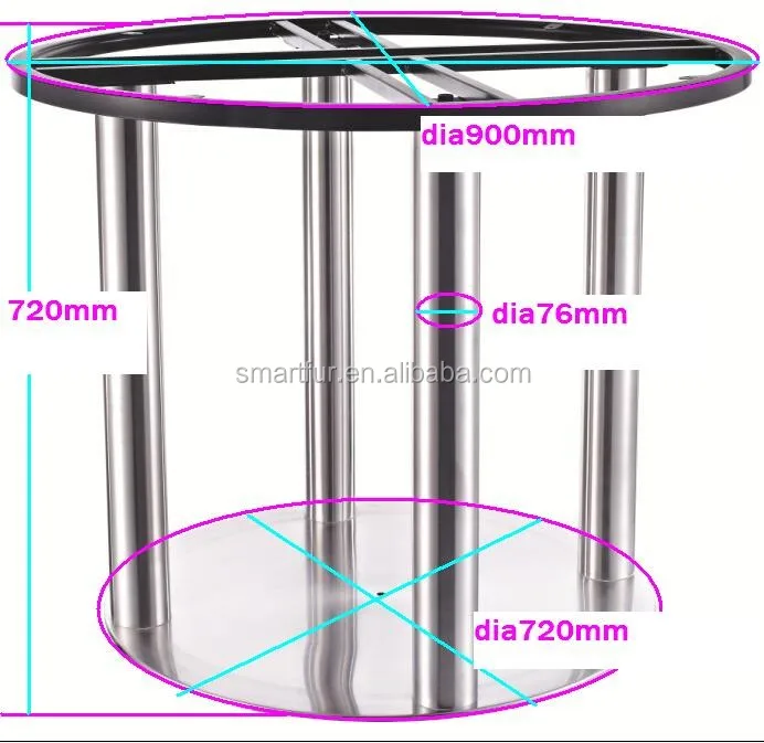Big Round Metal Table Base 304 Adjustable Leveling Feet furniture Leg Feet Metal Legs for Dinning Table