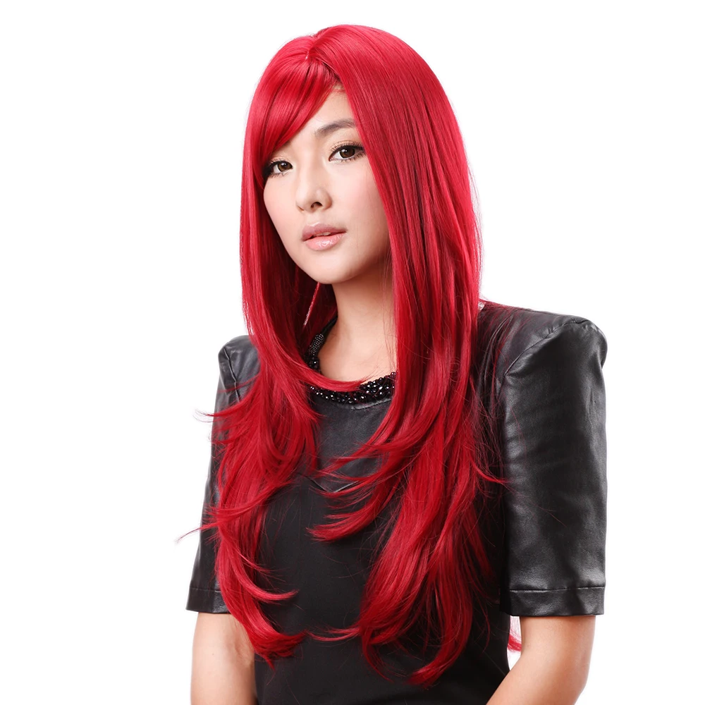 Wine Red Fine Straight Hair Wig Katarina League Of Legends Cosplay Wig