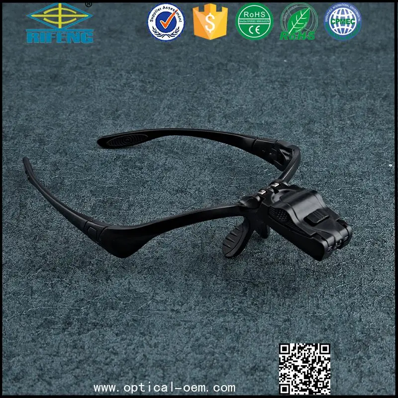 High Quality 5 Lens Eyeglasses Head Magnifier Magnifying Glass Loupe Jewellery Watch Repair Tool + 2 LED Hot