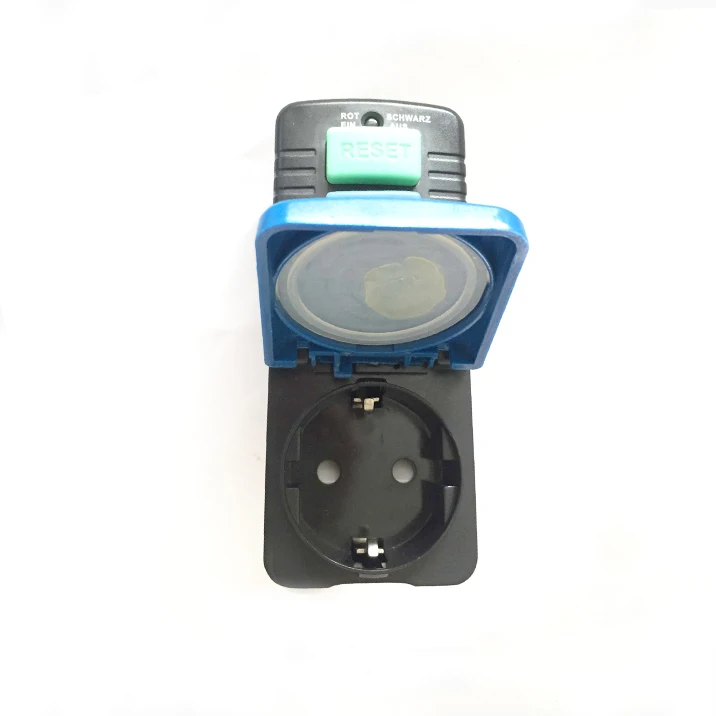 10 мА Открытый водонепроницаемый Европейский RCD адаптер с разъемом