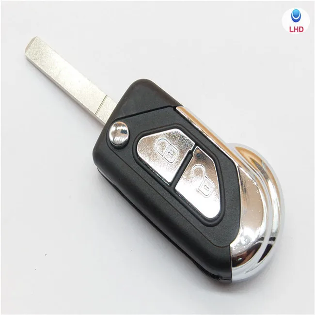 2 Buttons Car Flip Remote Key Shell Fob Case For Citroen DS3 Folding Auto Replacement Car Key HU83 Uncut Blade Blank