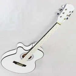 White 40 inch Top Popular Guitar Student Practice Guitar Chrome Classic Basswood Guitar