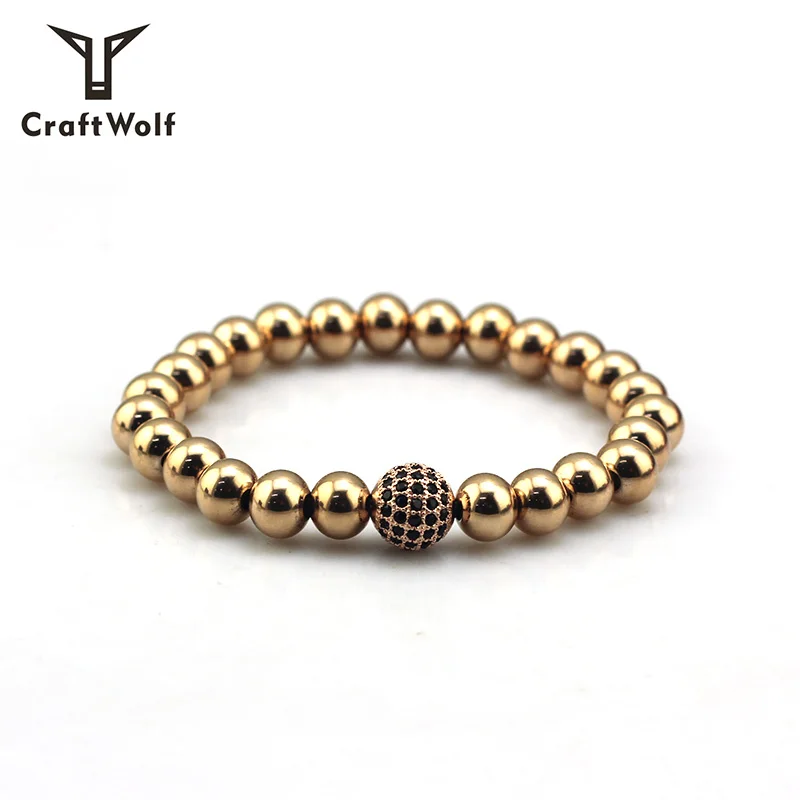Craft Wolf 2019 New Arrivals Custom Hand Made Jewelry Stainless Steel Bead Bracelet