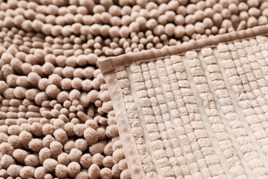 2021 hot sale microfiber chenille bath mat made by chenille machine bath mat green set chenille