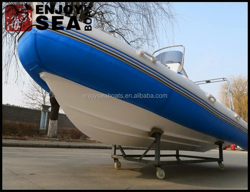 CE Certification Inflatable Fishing Boat with Rigid Fiberglass Bottom Fiberglass RIB Boat