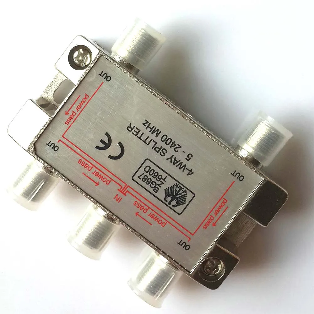 2 3 4 6 8 way 5-1000mhz 5-2500mhz спутниковый сверхмощный ТВ сплиттер для кабельного телевидения