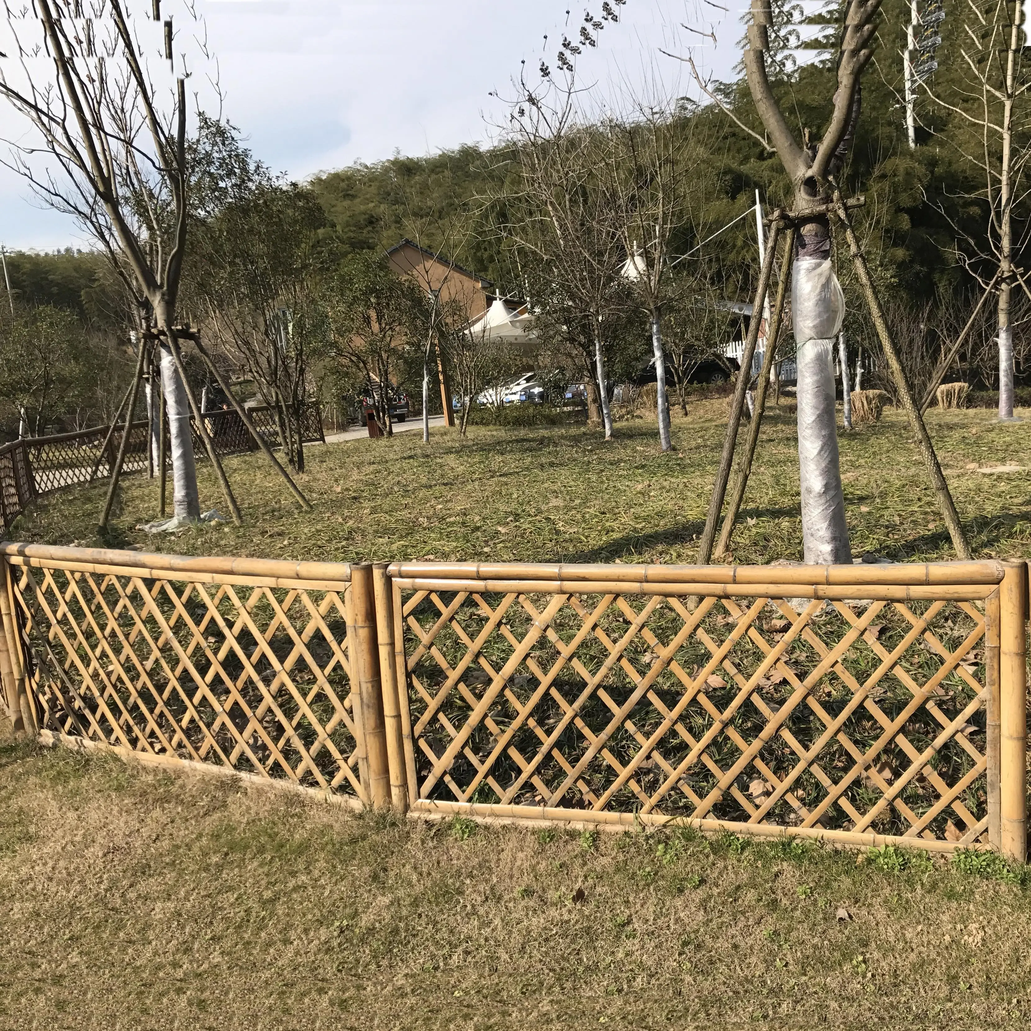 FD-161205 cheap natural bamboo screen split fence