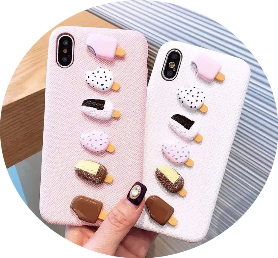 Free Shipping Glitter Ice Creanm Artificial Ornament Crafts Making Resin Cabochon DIY Mobile Phone Shell Accessories