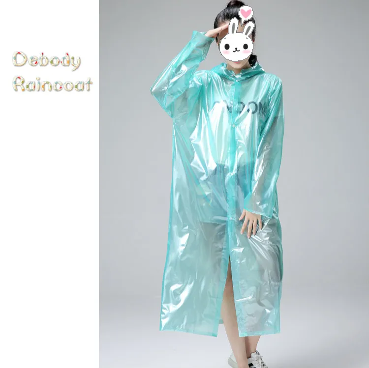 Wholesale Adult Practical Promotional 100% PVC Long Raincoats Women